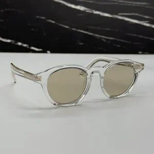 NEW TOM FORD SUNGLASSES TF1123-D 26E TRANSPARENT/BEIGE WOMEN FT1123-D 26E Tom Ford® FT1123-D Round Sunglasses - EuroOptica main image 4